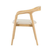 Silla de comedor de madera y asiento tapizado Estela