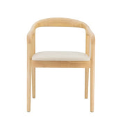 Silla de comedor de madera y asiento tapizado Estela