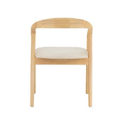 Silla de comedor de madera y asiento tapizado Estela