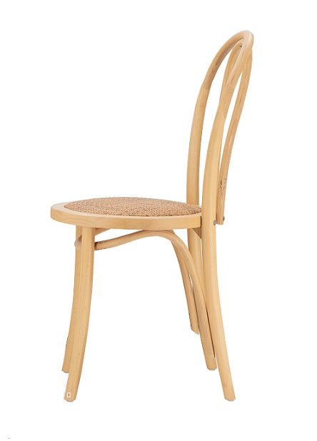 Silla De Comedor Vintage Madera y ratán Tone round
