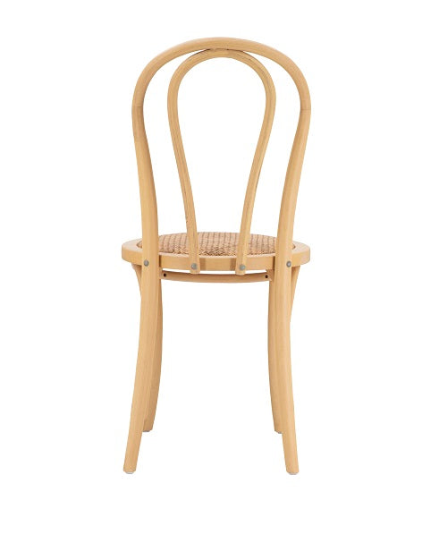 Silla De Comedor Vintage Madera y ratán Tone round