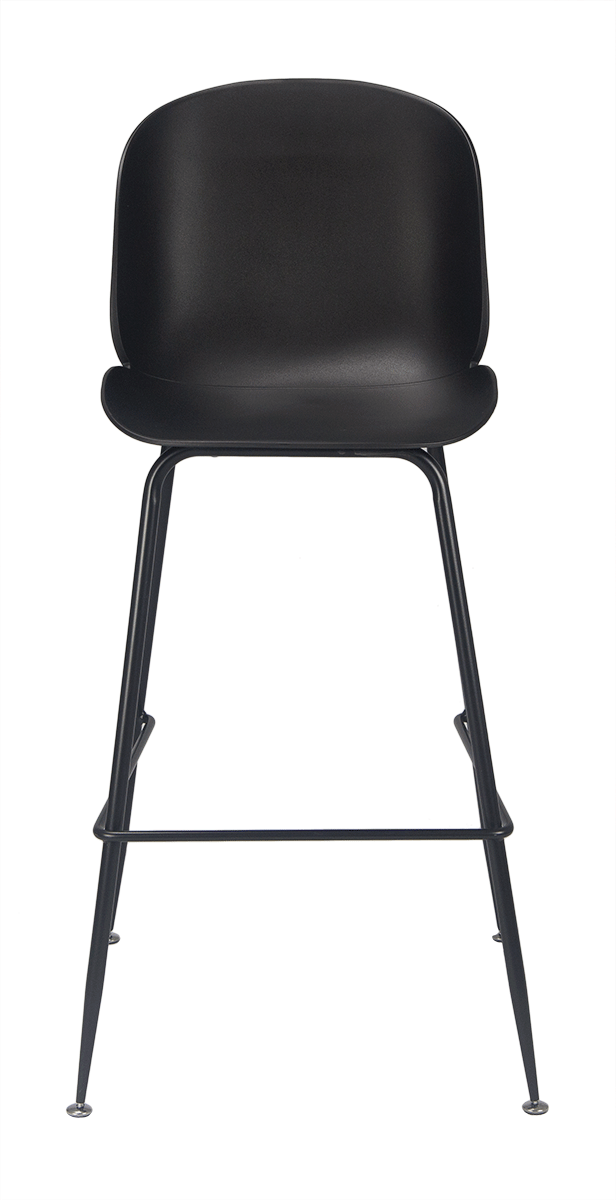 Taburete de bar polipropileno Gulibert negro