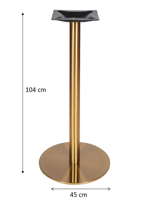 Base de mesa acero inoxidable oro 45 Alta