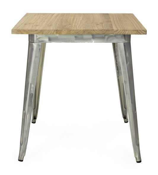 Mesa vintage industrial lix Madera clara Galvanizada