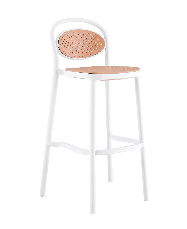 Taburete de exterior apilable polipropileno Anne