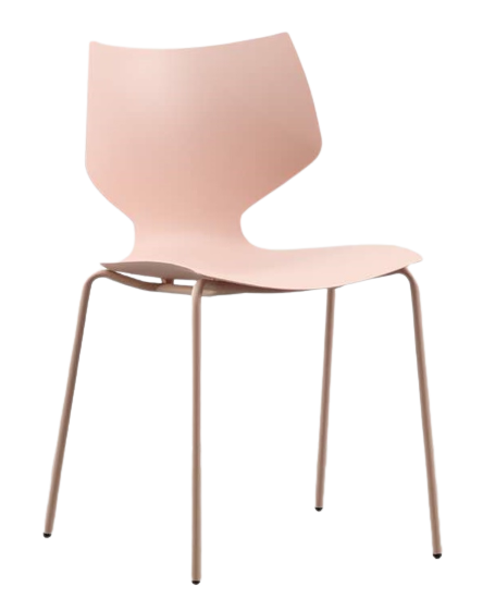 Silla de comedor acero y polipropileno Rinna