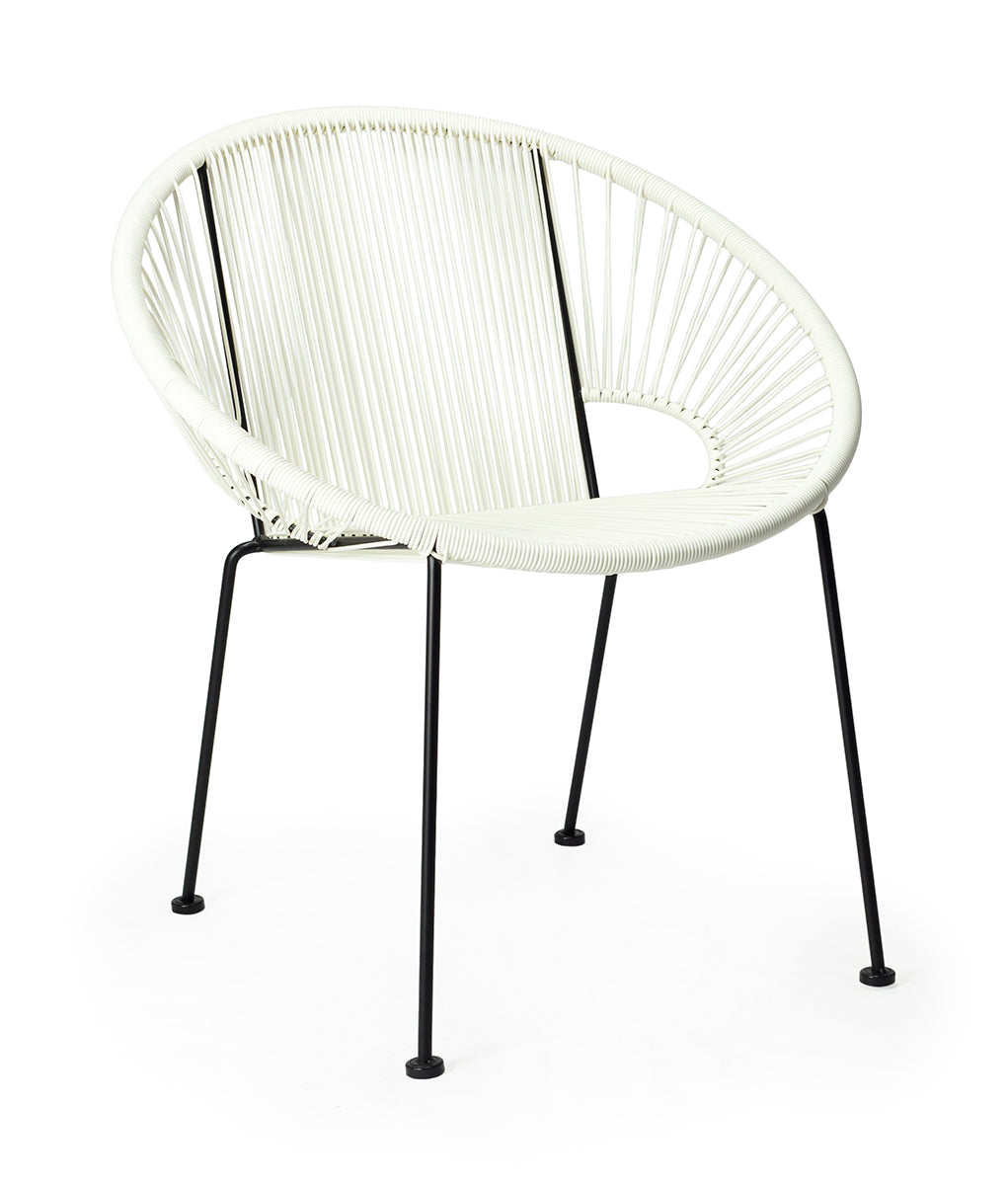 Silla de exterior de comedor London blanco
