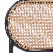 Silla de comedor ratán y pana verde Magic